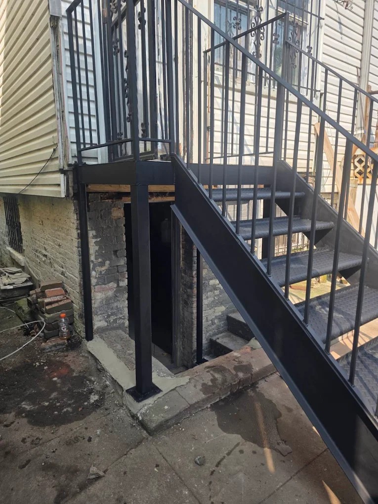 Well-maintained custom steel staircase in a Brooklyn, NY investment property
